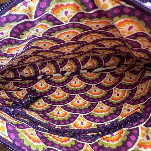 Vera Bradley Plum Crazy Purple Floral Crossbody Shoulder Bag Cloth Fabric Purse - Picture 5 of 12